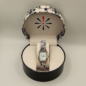 Isaac Mizrahi Watch With Mother Of Pearl Face & Stretch Band.